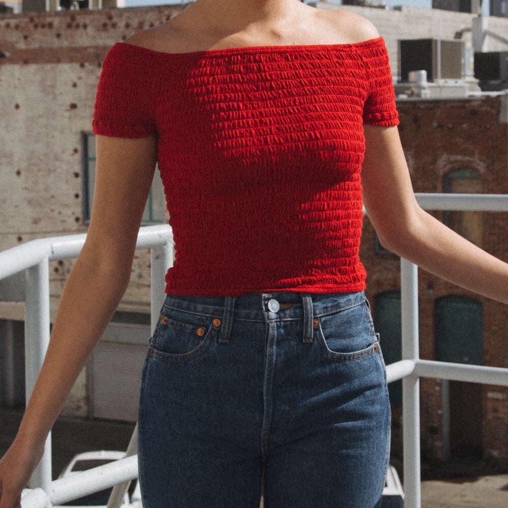 Brandy red crop top